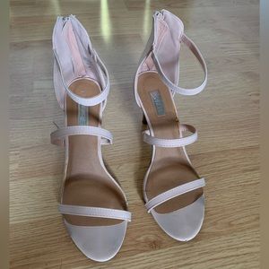 Pink strappy heels